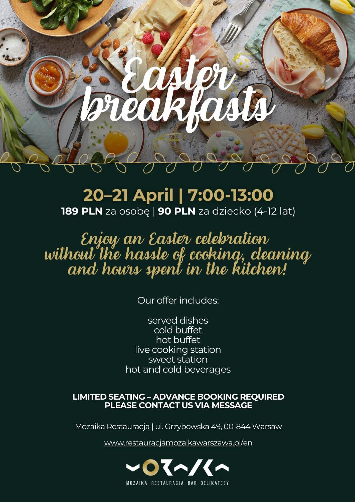 Aparthotel Royal Tulip Warsaw Centre Exterior foto Easter brunch at the restaurant